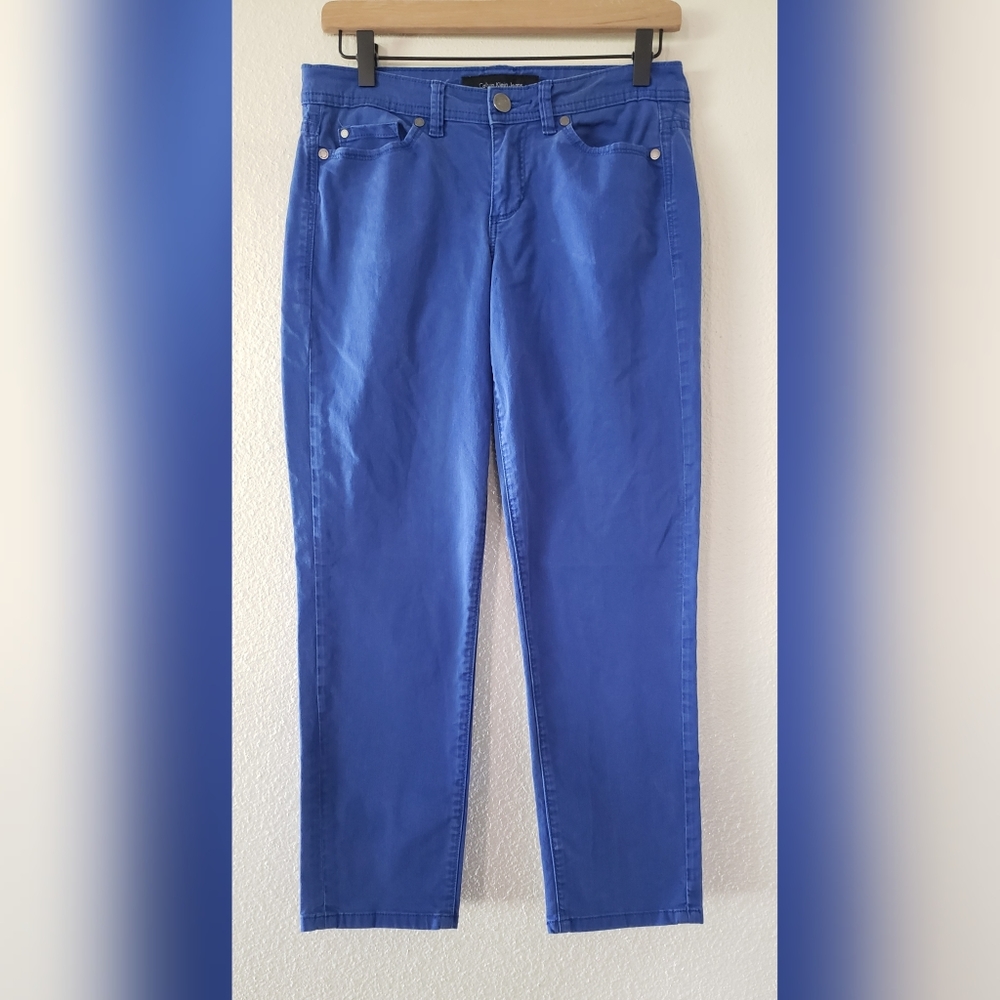 CALVIN KLEIN Skinny Cropped Blue Jeans